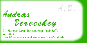 andras derecskey business card